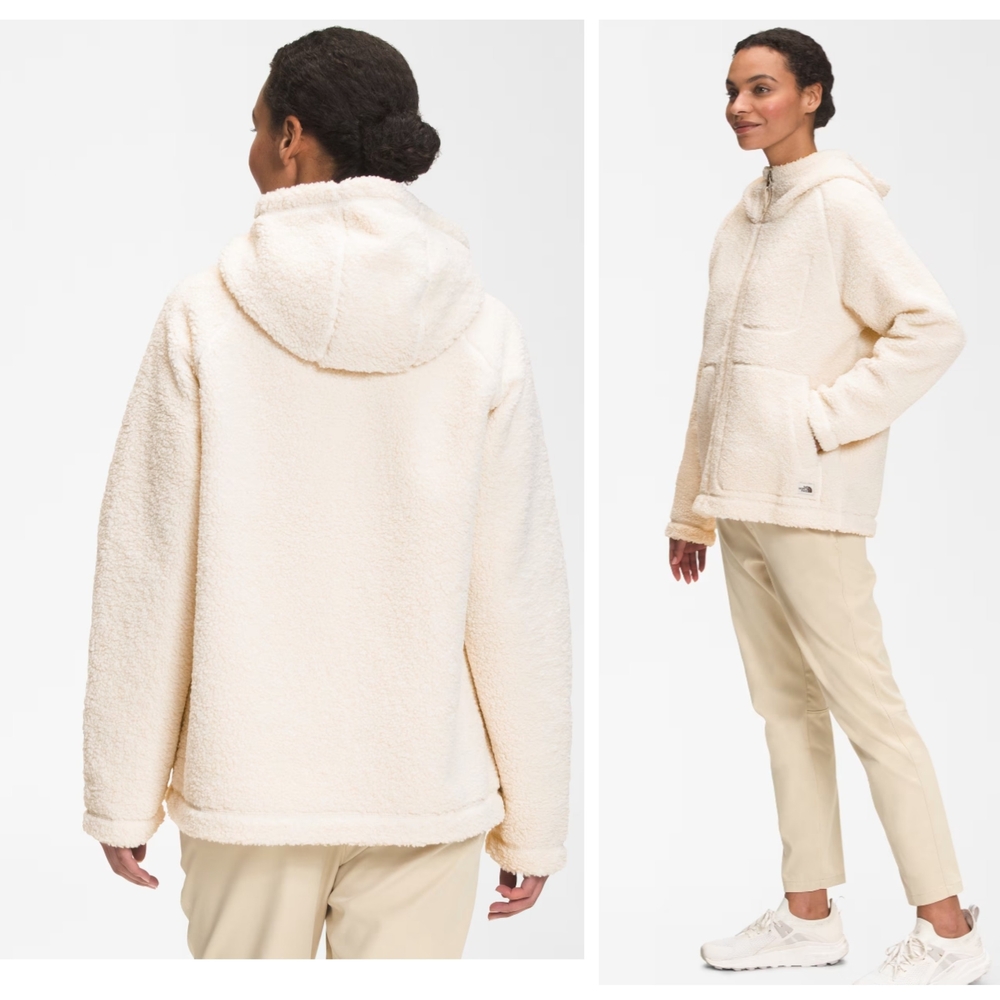 The North Face Women's Off White Full Zip Lined Jacket Sz L